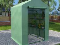 main image for ad Greenhouse with Shelves Steel 143x143x195 cm