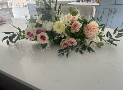 silk flower arrangement for wedding