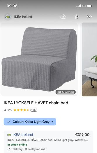 IKEA chair bed