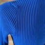 Cardigan cropped top wrap around women size 10 blue Sisley Image 10