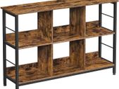 6 Tier Bookcase Open Storage Shelf Office Living Room Bedroom 120 x 33 x 80 cm
