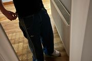 Adidas blue jeans