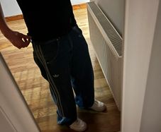 Adidas blue jeans