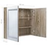 LED Bathroom Mirror Cabinet Oak 80x12x68 cm Image 8