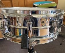 PRICE DROP Ludwig Supraphonic LM400 14 X 5" 10-Lug Chrome-Plated Aluminum Snare Drum