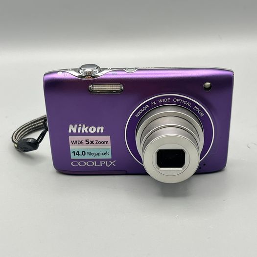 Nikon Coolpix S3100 14MP Digital Camera Purple - Full Kit