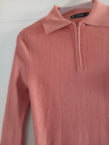 Knit polo top