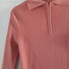 Knit polo top