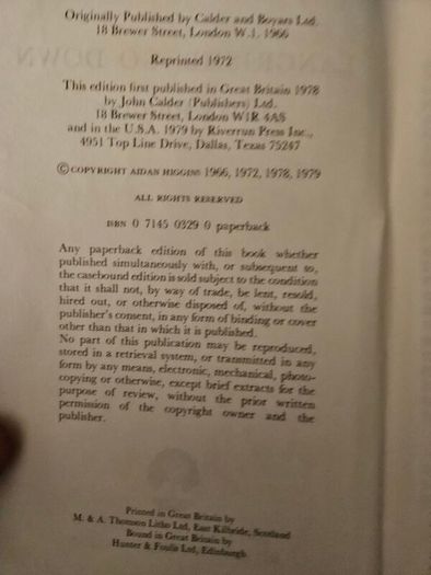 Langrishe,go Down. By Aiden Higgins. 1977 Paperback In Good Condition.  See Photos For Same.