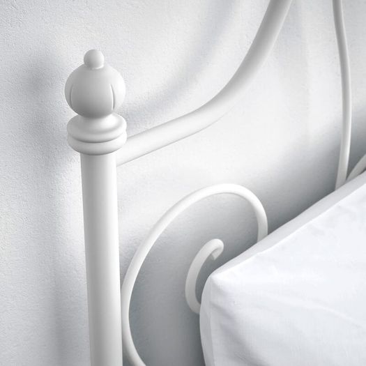 IKEA Leirvik iron double bed frame (white)
