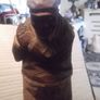 a antique carved wood golfer Image 2