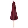 Outdoor Parasol with Wooden Pole 330 cm Burgundy Image 2