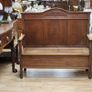 Antique French Oak Hall Bench / Settle Image 2