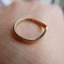 Solid 375 Gold  Yellow Gold 9c, Shadow Band Stacking Wedding Ring 1,3g Image 2