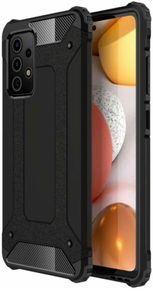 Black Shockproof Armour Case For Samsung Galaxy A14 4G Hybrid Back Cover
