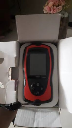 Fish finder with depth meter for boat