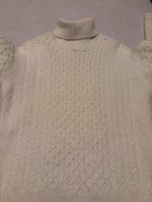 Cream Aran knit wool jumper