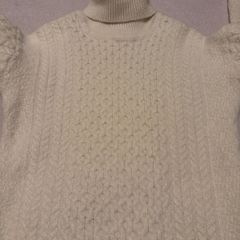 Cream Aran knit wool jumper