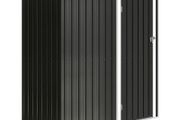Garden Shed 1.37 m 163x90x179 cm with Latch Door and Ventilation Slots, Dark Gray