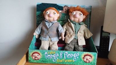 Toys. Vintage talking PODGE AND RODGE Talking Stud Farmers.