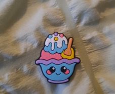 cute ice cream sundae pin badge