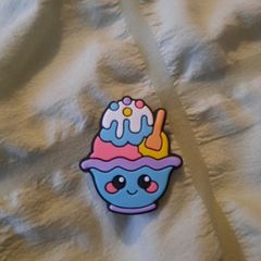 cute ice cream sundae pin badge