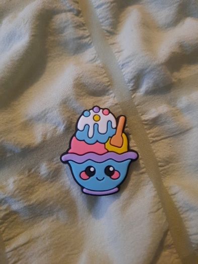 cute ice cream sundae pin badge