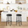 67 cm Bar Stools Set of 2, Black Breakfast Barstools, Kitchen Bar Stool Chairs with Metal Leg for Kitchen Island Counter Breakfast Bars Living Room Party Image 6