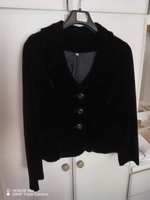 Evening black velvet jacket