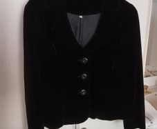 Evening black velvet jacket