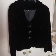 Evening black velvet jacket