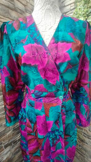 Vintage 80s Shelby Wrap dress XS