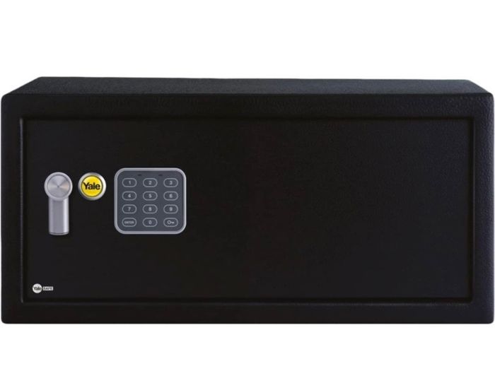Laptop Alarmed Value Safe, 130 db built in Alarm, Steel Construction, Steel Locking Bolts, Emergency Overide Key, Wall and Floor Fixings, Black, 24 Litre Capacity 20 x 43 x 35 cm (FREE POSTAGE)
