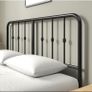 Double Bed Frame with Headboard - 4ft6 (135 x 190 cm) - 14'' Height - Metal Bed Base with Footboard - Steel Slat Support - Easy Assembly - Black Image 2