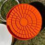 Vintage Ikea PS 2014 Retro Round Colourful Plastic Compartment Storage Side Table Image 4