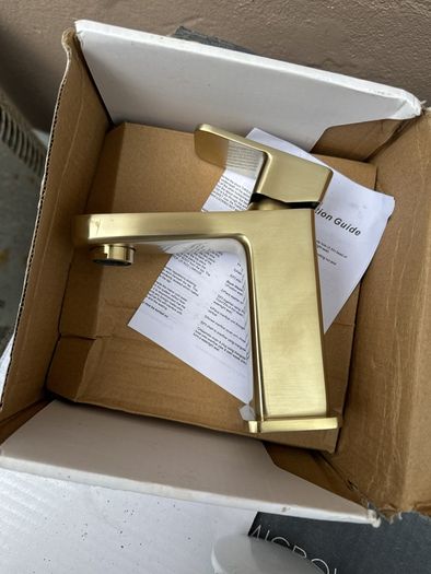 Brushed Gold Basin Mixer