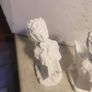 Pair vintage  hand made porcelain figurines / miniature vases or flower holder. Image 7