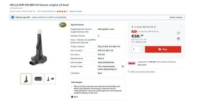 HELLA 6PR 013 680-141 Sensor, engine oil level