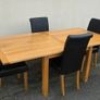 Oak Dining Table and 4 Chairs Image 4