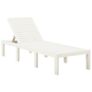 Sun Lounger Plastic White Image 2