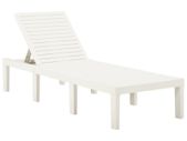 Sun Lounger Plastic White