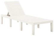 Sun Lounger Plastic White
