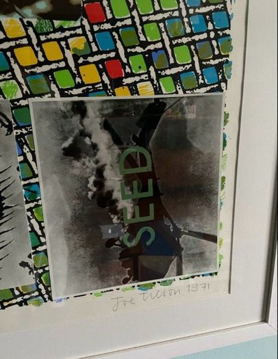Original mid century Signed Limited edition Joe Tilson RA print/collage 1971