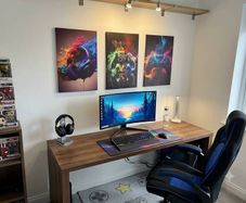 3 framed printed canvas 35x55cm