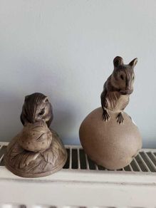 Two figurines of mice