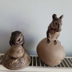 Two figurines of mice