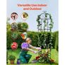 Garden Trellis for Climbing Plants, 87 x 20 in, 4 Packs Rustproof Metal Garden Flower Trellis, Outdoor Climbing Rose Trellis Cucumbers Support, Decorative Clematis Trellis for Courtyards Lawns Image 4
