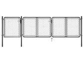 Garden Gate Steel 100x395 cm Anthracite