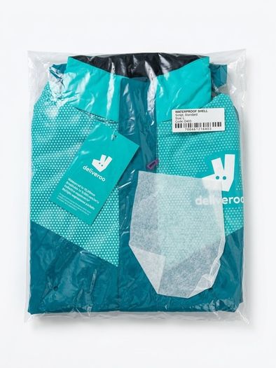 Brand New Deliveroo Jacket Size L (Waterproof Shell)