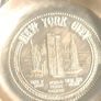 New York City Ashtray Statue of Liberty, World Trade Center, Empire State metal and copper effect could used as wall hanging decor. is 6 inches Image 5